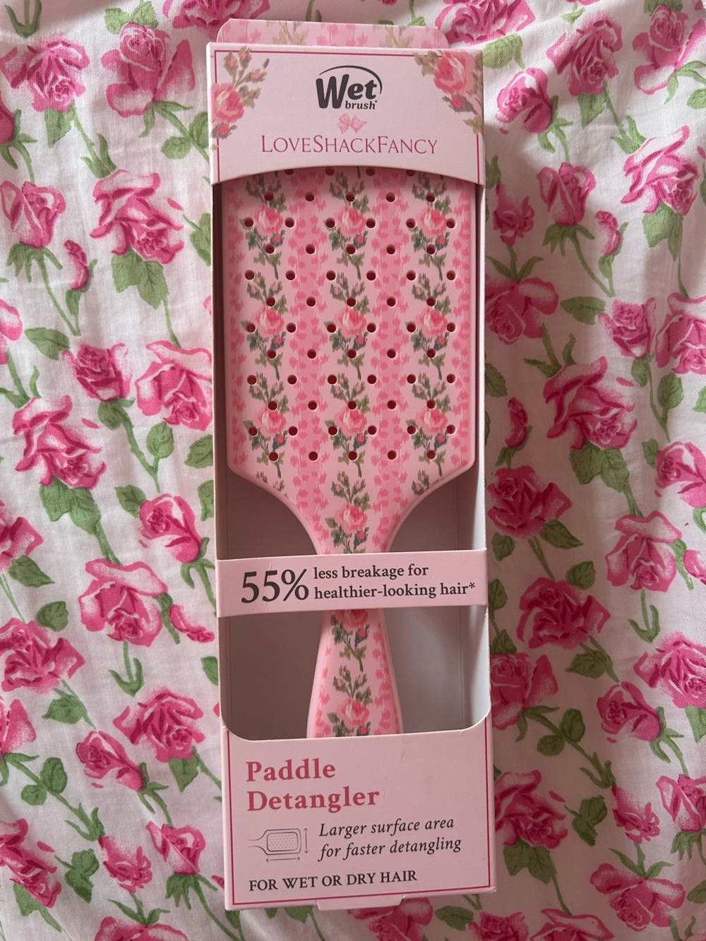Wet BrushXLoveShackFancy Detangler Brush in Strawberry Macaroon